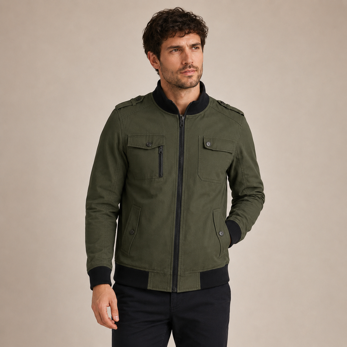 Anton - Stand Collar Harrington Jacket